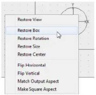 Restore View Restore Box Restore Rotation Restore Size Restore Center Flip Horizontal Flip Vertical Match Output Aspect Make Square Aspect