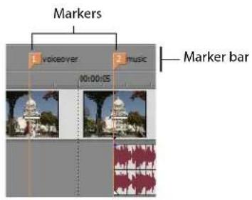 Markers 1 voiceover 2 music 00:00:00 Marker bar