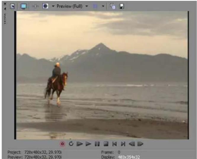 SONY Vegas Pro 10.0 - Understanding the Video Preview window - 1