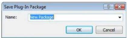 Save Plug-In Package Name: New Package OK Cancel