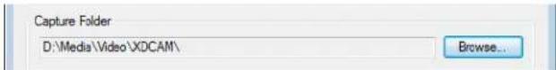 Capture Folder D:\Media\Video\XDCAM\ Browse...