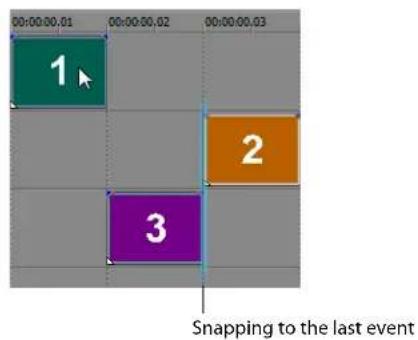 00:00:00.01 00:00:00.02 00:00:00.03 1 2 3 Snapping to the last event