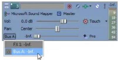 Microsoft Sound Mapper Vol: 0.0 dB Pan: Center Bus A: -Inf. FX 1: -Inf. Bus A: -Inf.