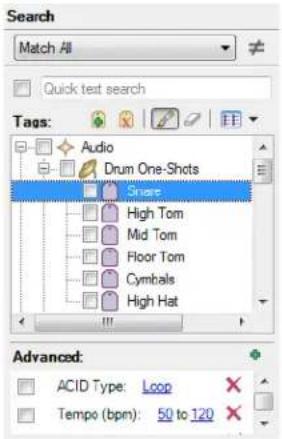 Search Match All Quick text search Tags: Audio Drum One-Shots Snare High Tom Mid Tom Floor Tom Cymbals High Hat Advanced: ACID Type: Loop Tempo (bpm): 50 to 120