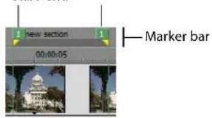 1 NEW SECTION 1 00:00:05 — Marker bar