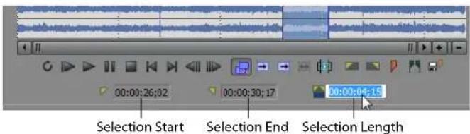 00:00:26;02 00:00:30;17 00:00:04;15 Selection Start Selection End Selection Length