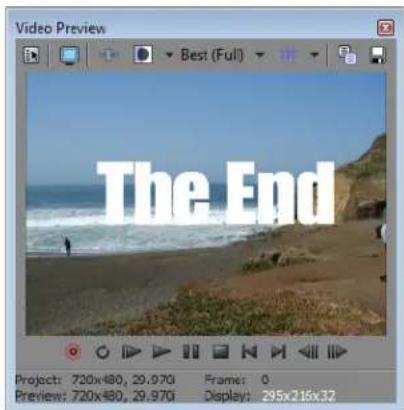 The End Project: 720x480, 29.970 Preview: 720x480, 29.970 Frame: 0 Display: 295x216x32