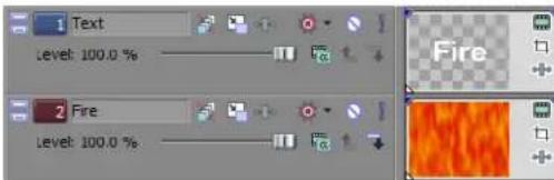 1 Text level: 100.0 % 2 Fire level: 100.0 %