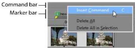 Command bar Marker bar Insert Command Delete All Delete All in Selection