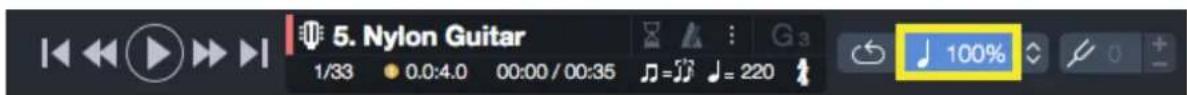 AROBAS MUSIC Guitar Pro 7 - Relative speed and progressive speed: - 1