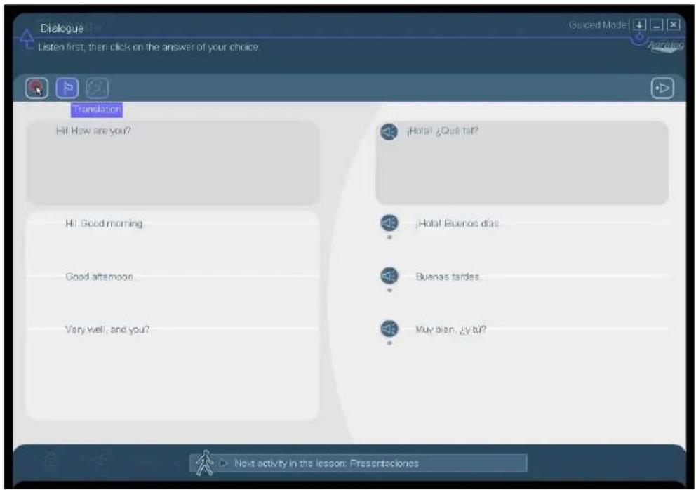 Auralog Tell me More Performance - GUIDED MODE: DIALOGUE EXPLORE - 2