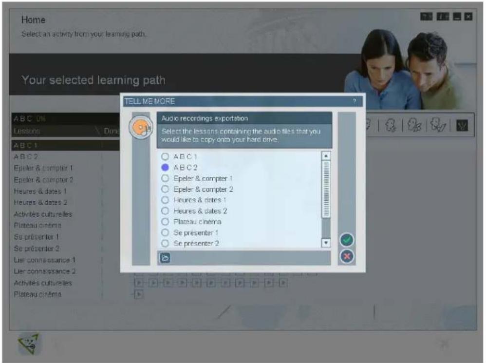 Auralog Tell me More Performance - CREATE AN AUDIO CD (IN GUIDED MODE ONLY) - 3
