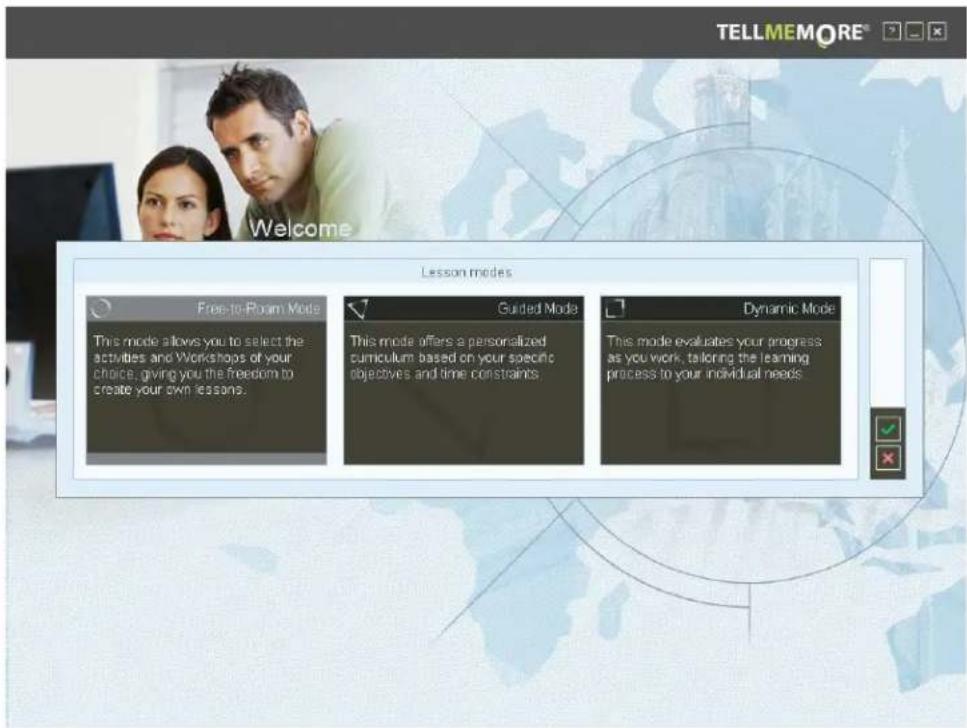 Auralog Tell me More Performance - CHOICE OF FUNCTION MODE FOR TELL ME MORE® - 1