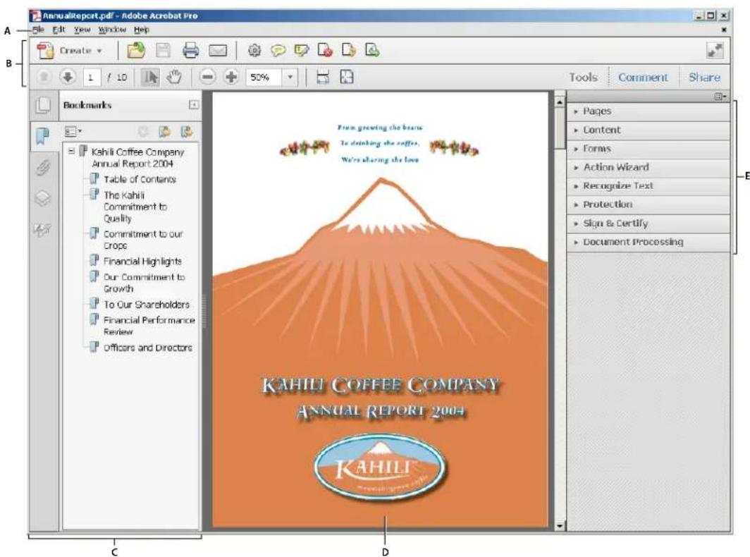 ADOBE Acrobat X Standard - Workspace overview - 1