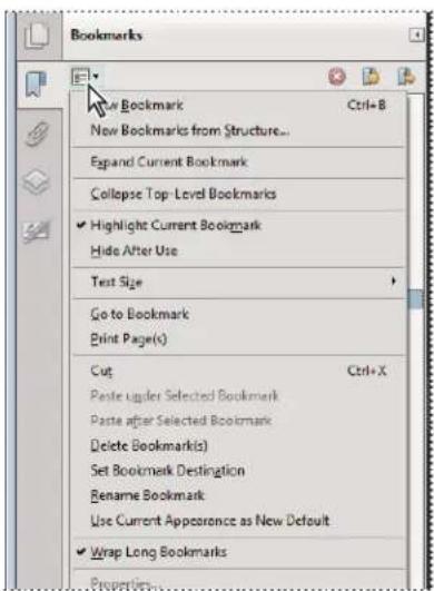 ADOBE Acrobat X Standard - Options in a navigation panel - 1