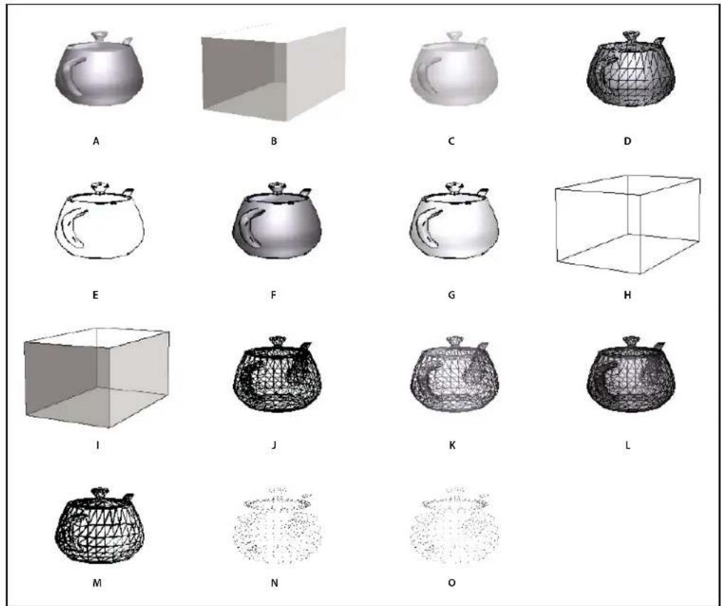 ADOBE Acrobat X Standard - Examples of model rendering modes - 1
