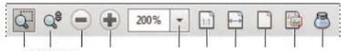 ADOBE Acrobat X Standard - Adjust page magnification - 1