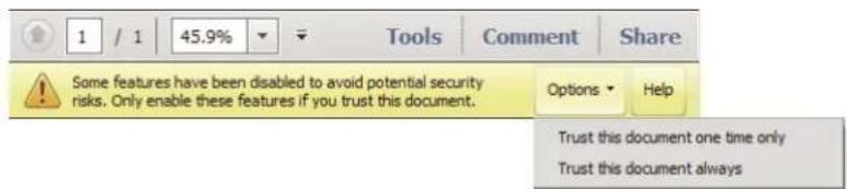 ADOBE Acrobat X Standard - Document message bar - 2