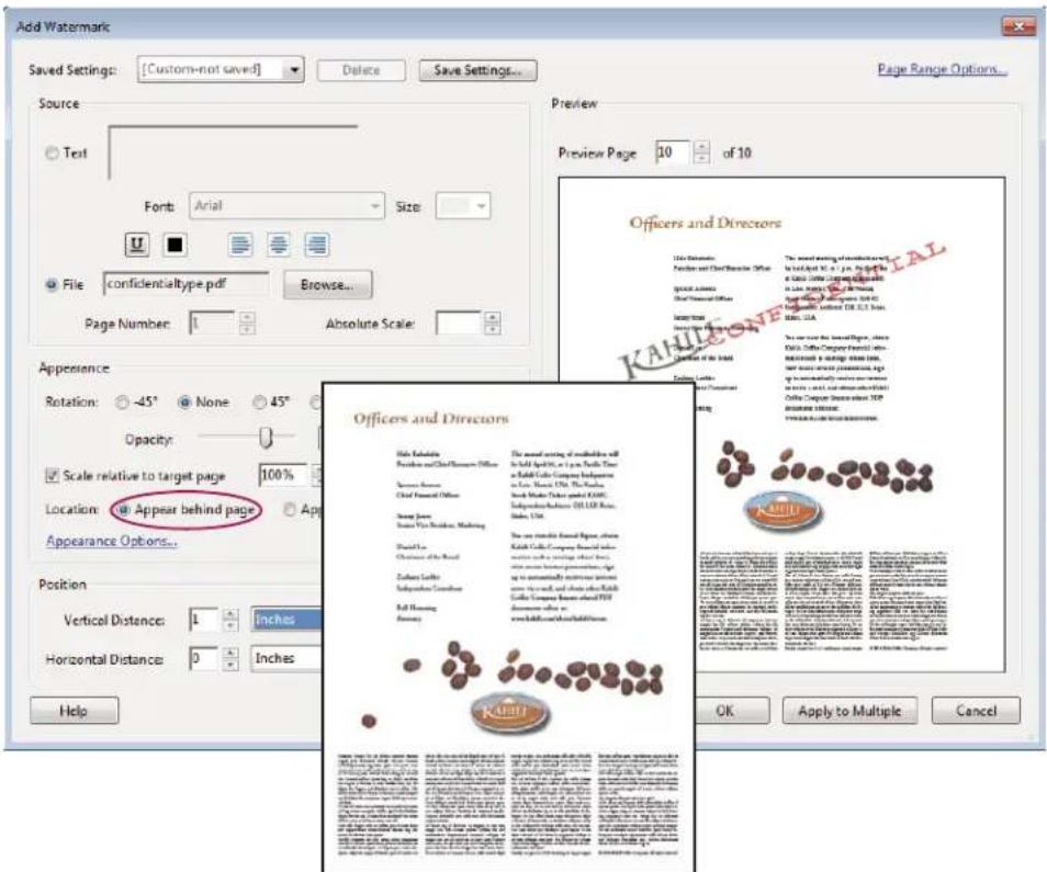 ADOBE Acrobat X Standard - Add and edit watermarks - 1