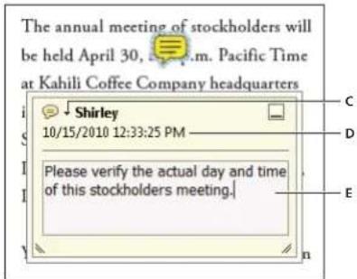ADOBE Acrobat X Standard - Add a sticky note - 2