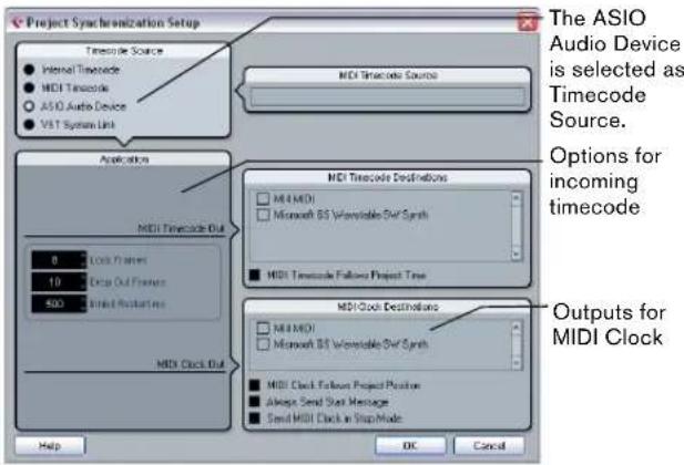 STEINBERG Cubase AI 5 - Setting up the audio card for external synchronization - 1