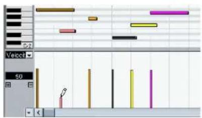 STEINBERG Cubase AI 5 - Editing velocity values - 1