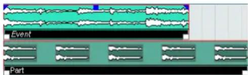STEINBERG Cubase AI 5 - About parts and events - 1