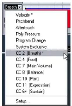 STEINBERG Cubase AI 5 - Editing continuous controllers on the controller lane - 1