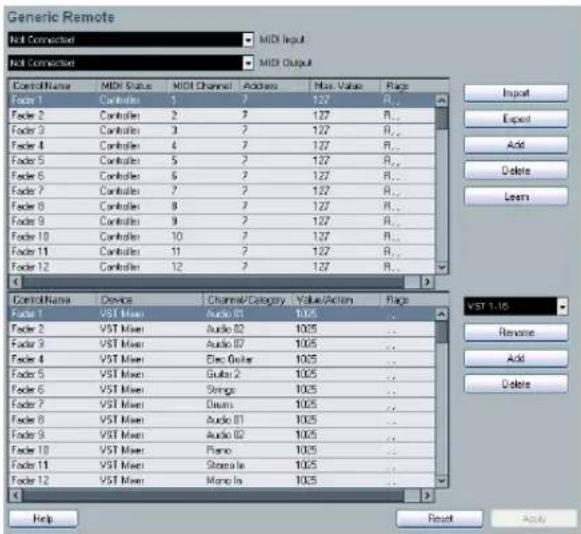 STEINBERG Cubase AI 5 - The Generic Remote device - 2
