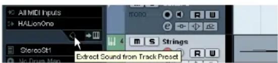 STEINBERG Cubase AI 5 - Extracting sound from an instrument track or VST preset - 1