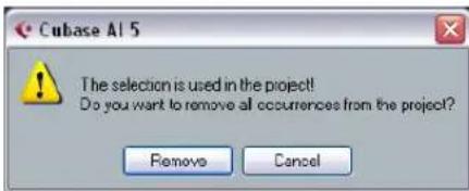 STEINBERG Cubase AI 5 - Removing clips from the Pool - 1