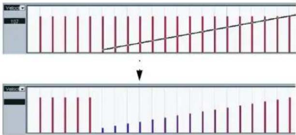 STEINBERG Cubase AI 5 - Editing velocity values - 3
