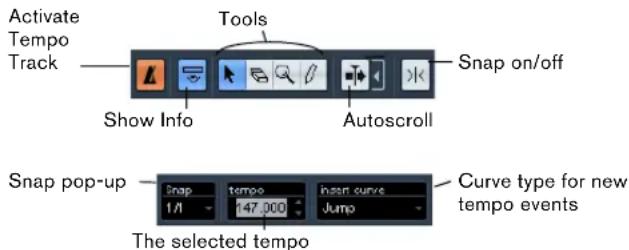 STEINBERG Cubase AI 5 - The toolbar - 1