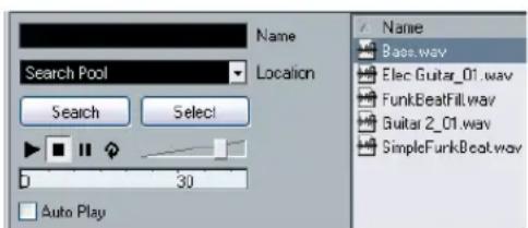 STEINBERG Cubase AI 5 - Searching for audio files - 1