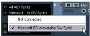 STEINBERG Cubase AI 5 - Setting the MIDI channel and output - 1