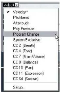 STEINBERG Cubase AI 5 - Selecting the event type - 1