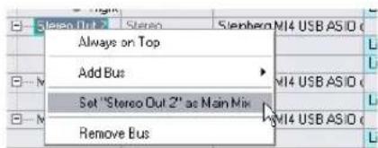 STEINBERG Cubase AI 5 - Setting the Main Mix bus (the default output bus) - 1