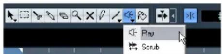 STEINBERG Cubase AI 5 - Select the Play tool. - 1