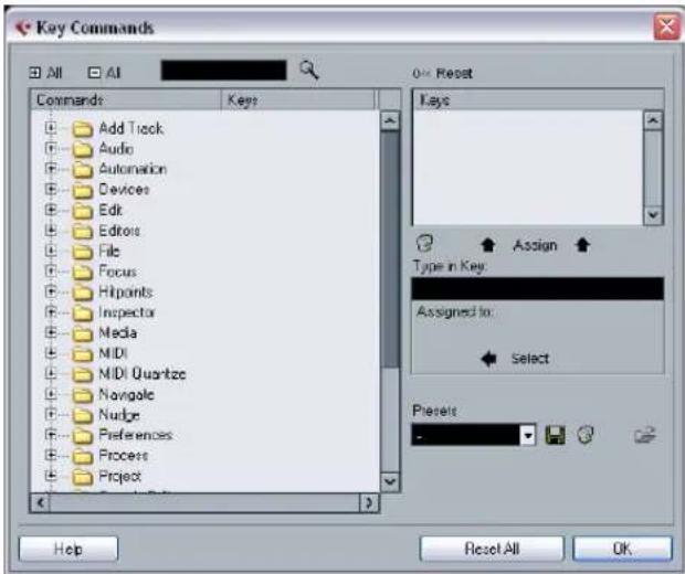 STEINBERG Cubase AI 5 - Adding or modifying a key command - 1