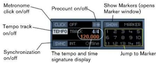 STEINBERG Cubase AI 5 - The Transport panel - 5