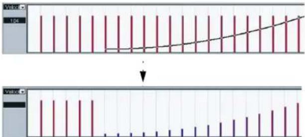 STEINBERG Cubase AI 5 - Editing velocity values - 4