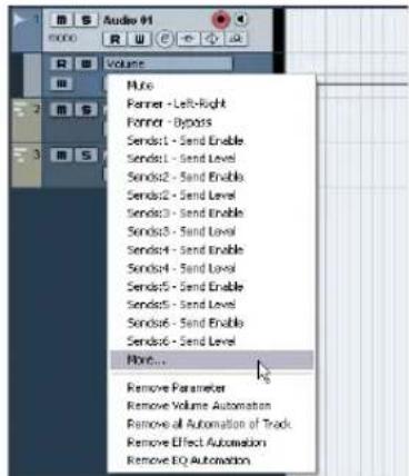 STEINBERG Cubase AI 5 - Assigning a parameter to an automation track - 1