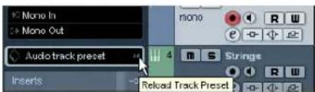 STEINBERG Cubase AI 5 - Reloading track or VST presets - 1
