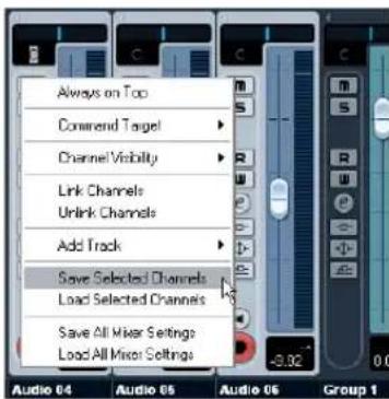 STEINBERG Cubase AI 5 - Saving mixer settings - 1
