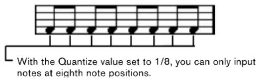 STEINBERG Cubase AI 5 - Selecting a Quantize value - 1