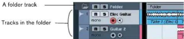 STEINBERG Cubase AI 5 - Folder tracks - 1