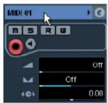 STEINBERG Cubase AI 5 - Setting the MIDI input in the Inspector - 1