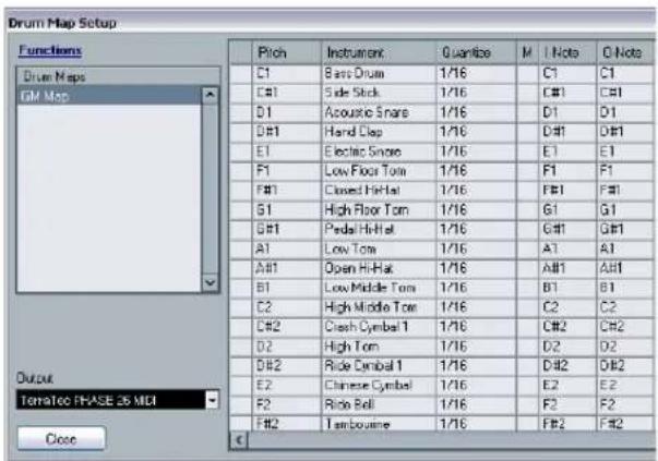 STEINBERG Cubase AI 5 - The Drum Map Setup dialog - 1