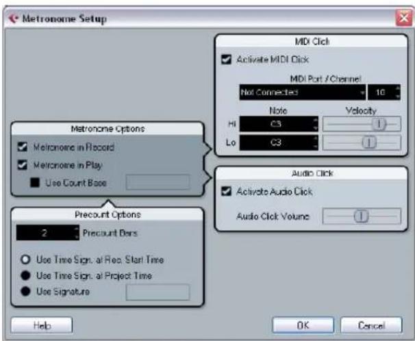 STEINBERG Cubase AI 5 - Metronome settings - 1