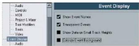 STEINBERG Cubase AI 5 - Customizing the event background - 1
